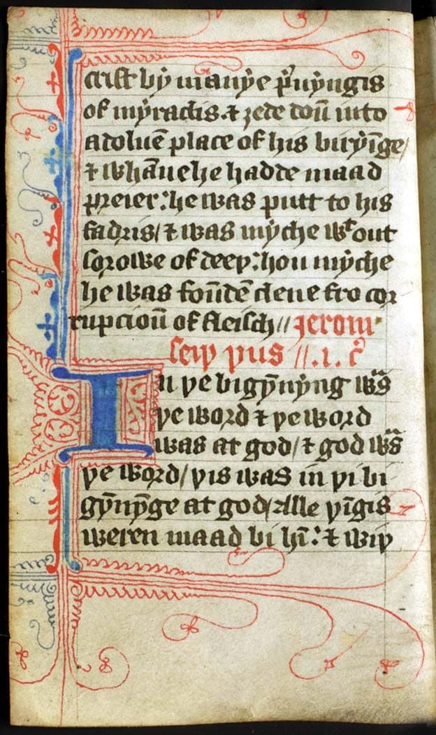 A page of a Wycliffite Bible (British Library)