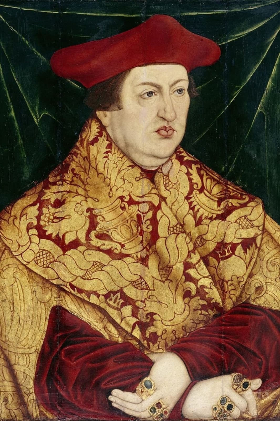 Portrait of Albrecht of Brandenburg in a cardinal's hat