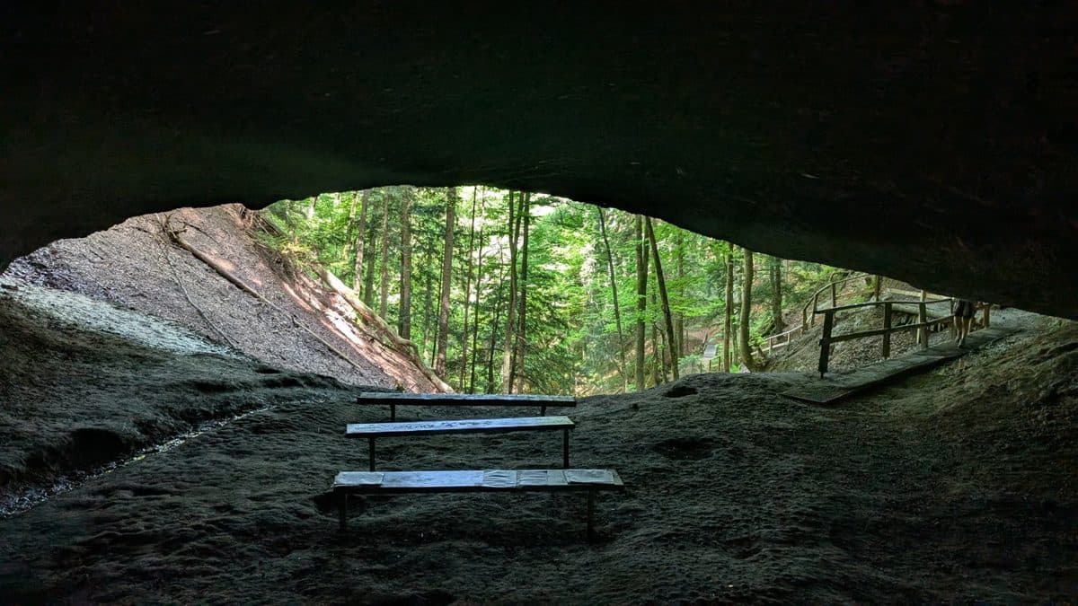 The cave near Bäretswil, canton Zurich, where Anabaptists met for worship