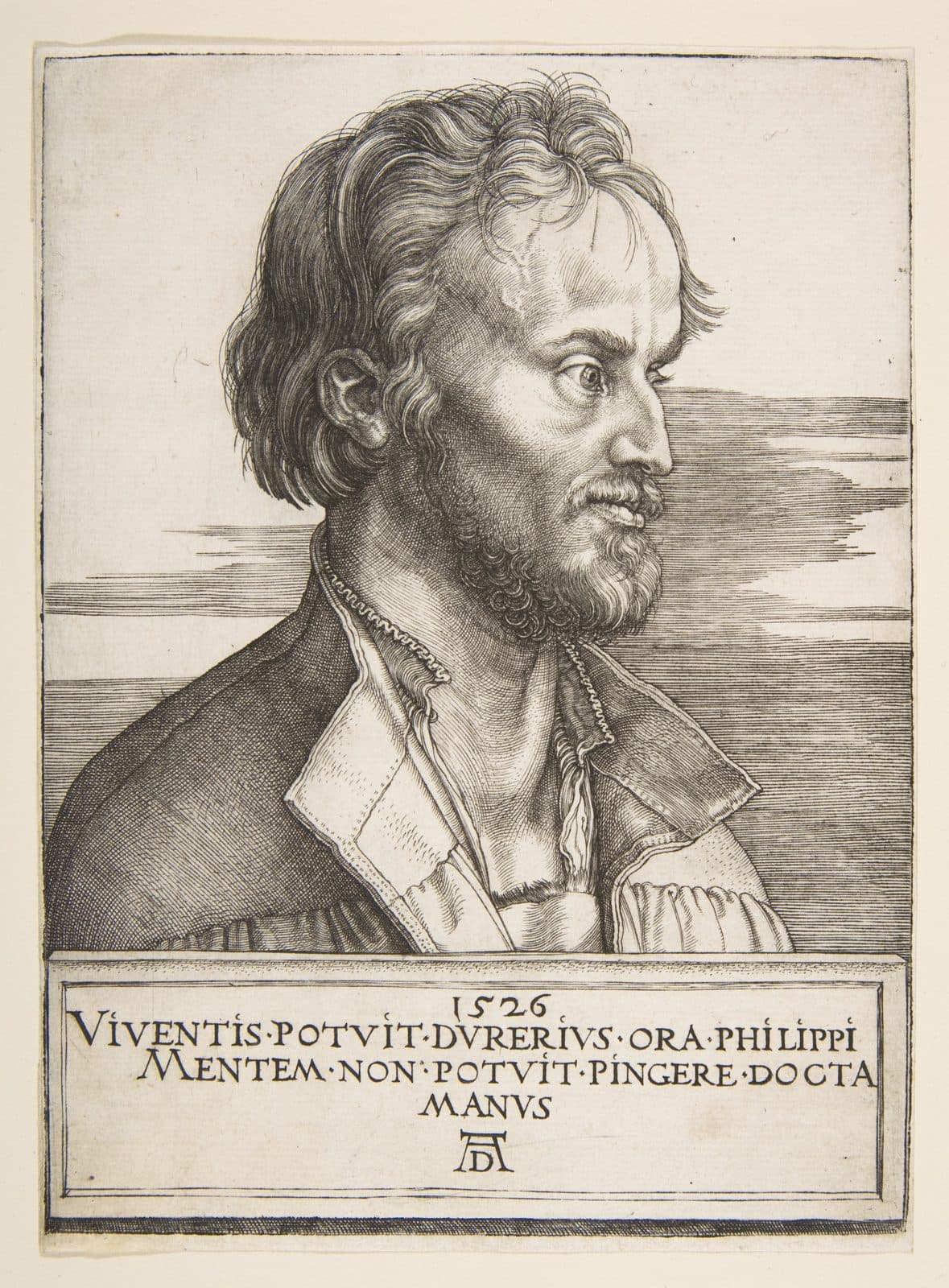 Dürer's engraved portrait of Melanchthon (1526)