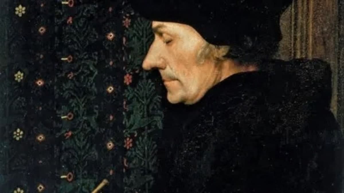 Portrait of Erasmus in profile