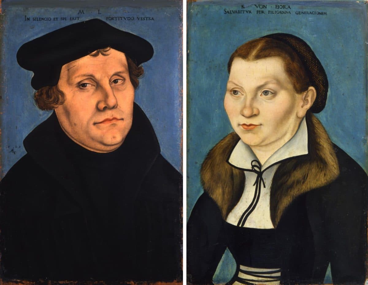 Cranach's paired portraits of Luther and Katharina von Bora (1526)