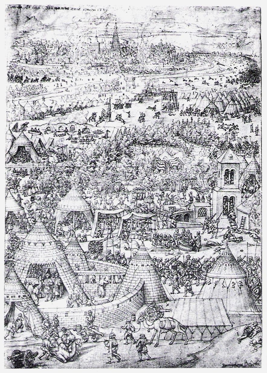 The Siege of Vienna, woodcut view by Niklas Meldeman (1530)