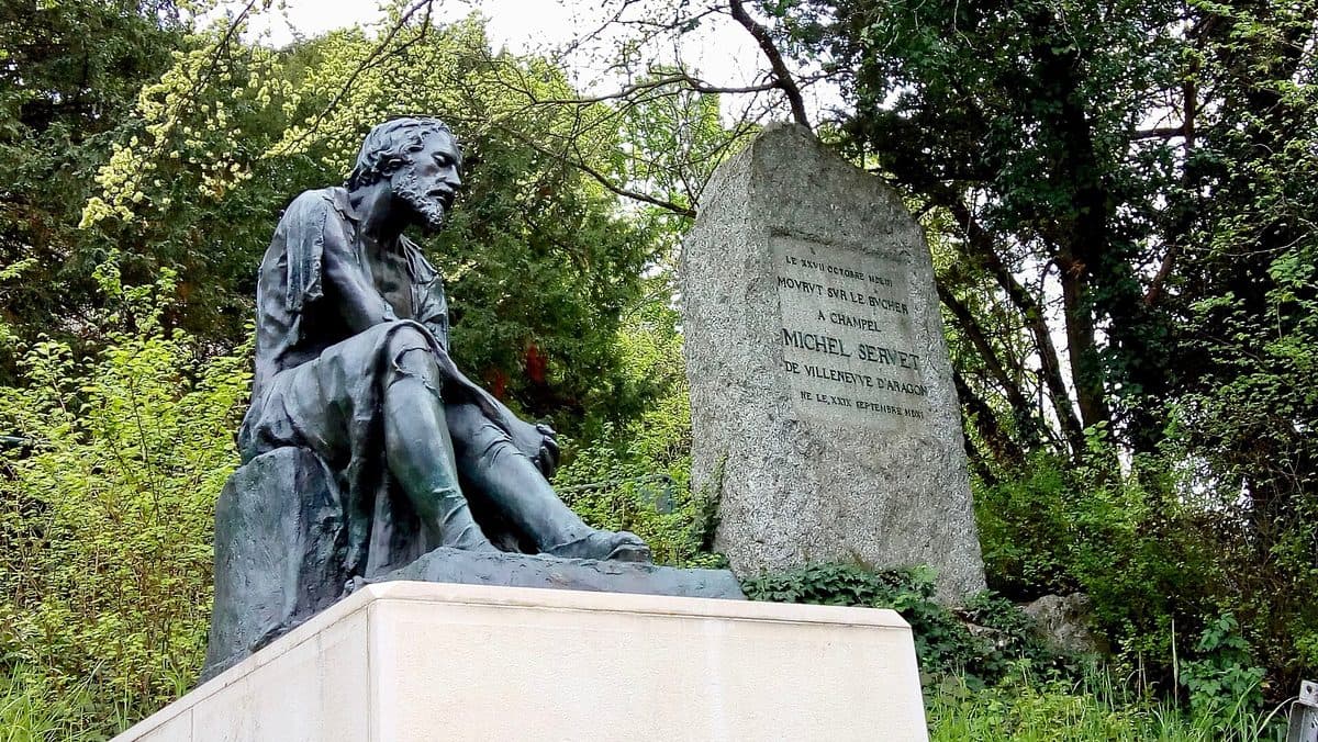The monument to Servetus in Geneva (1903)